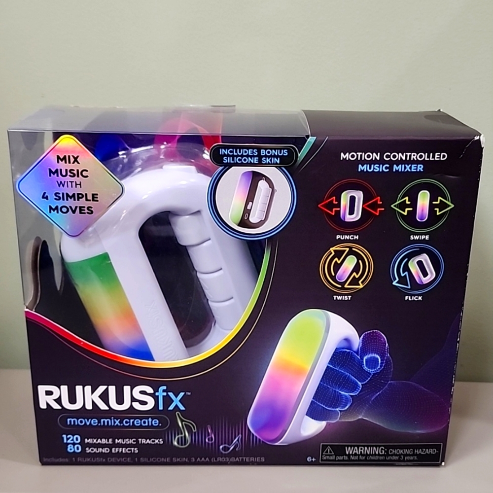 RUKUS Just Play RUKUSfx Motion-Controlled Music Mixer, Lights and Sounds Music,